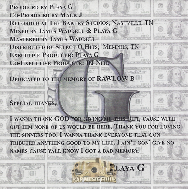Playa G - Definition Of A Pimp: CD | Rap Music Guide